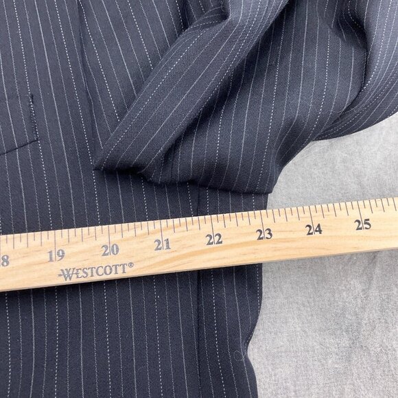 Jones New York Suit Men 44R 39W x 28L Blue Pinstripe Elements Wool Classic Caree - Picture 3 of 16